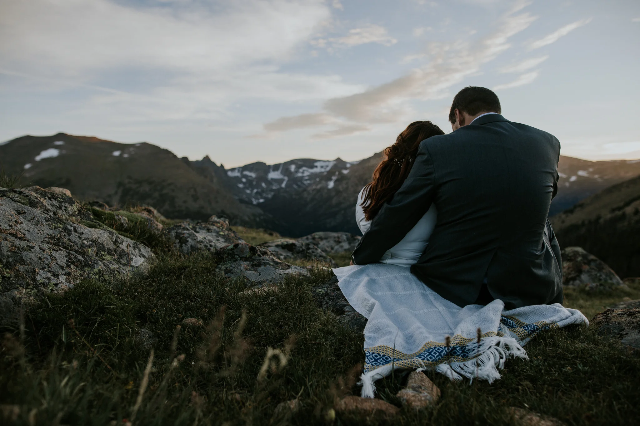 Destination Elopement Photographer - Vow of the Wild - Rocky Mountain National Park - Mountaintop Hiking Elopement - Trail Ridge Road Sunset