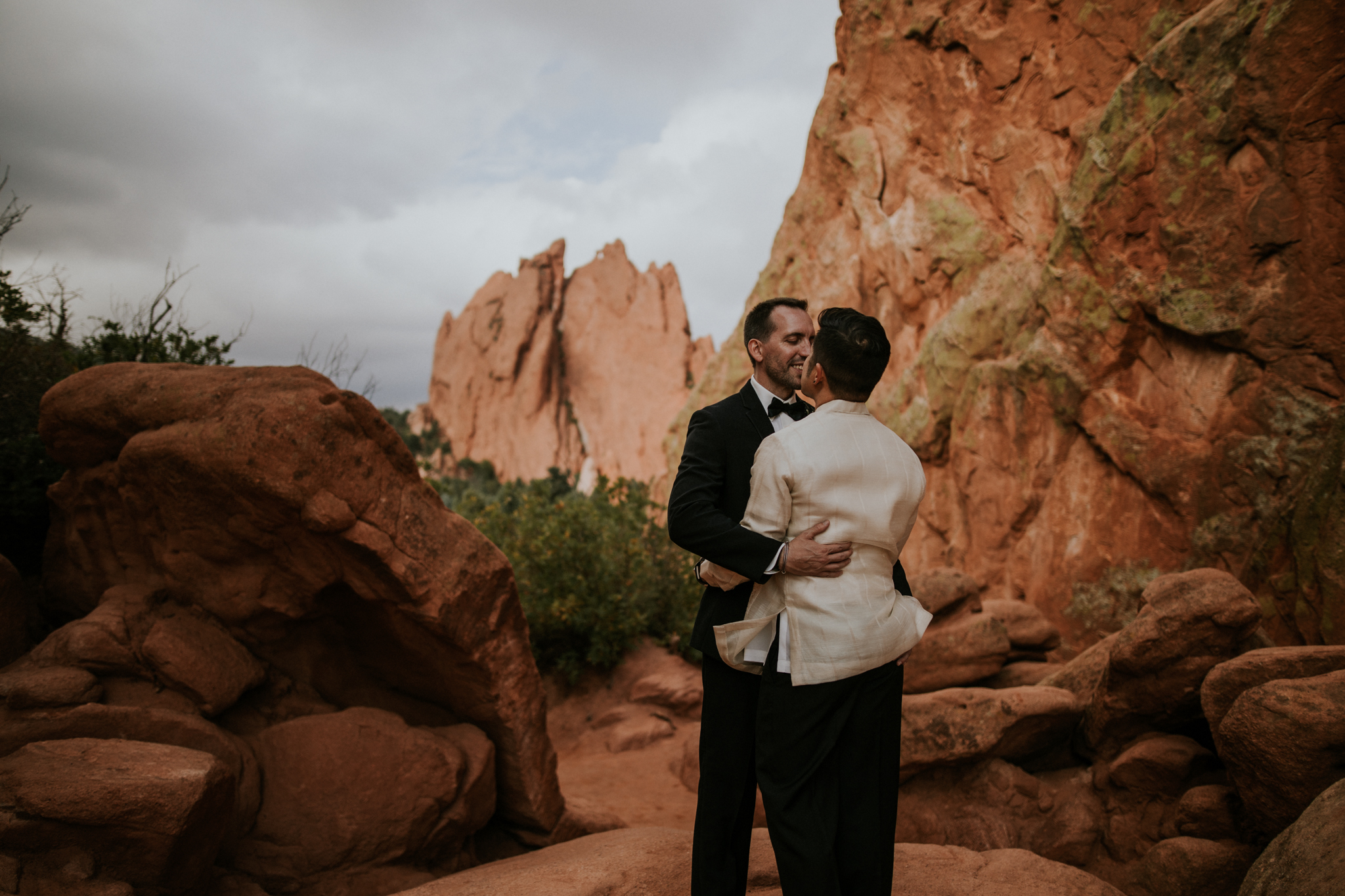 Same Sex Elopement Photographer - Garden of the Gods - Colorado Springs Destination Wedding - Adventure Session
