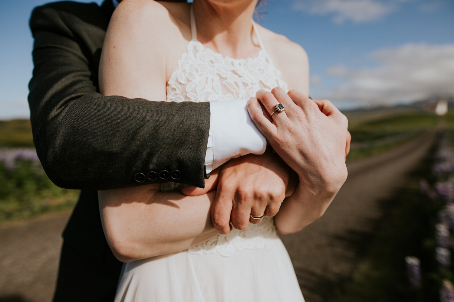 Iceland Wedding Photographer - Vow of the Wild - Snæfellsnes Peninsula Wedding - Lupine Field