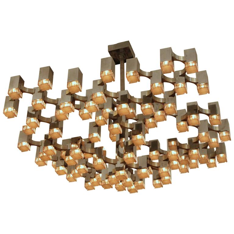 Gaetano Sciolari 'Cubic' Chandelier | Designer's Den/1stdibs