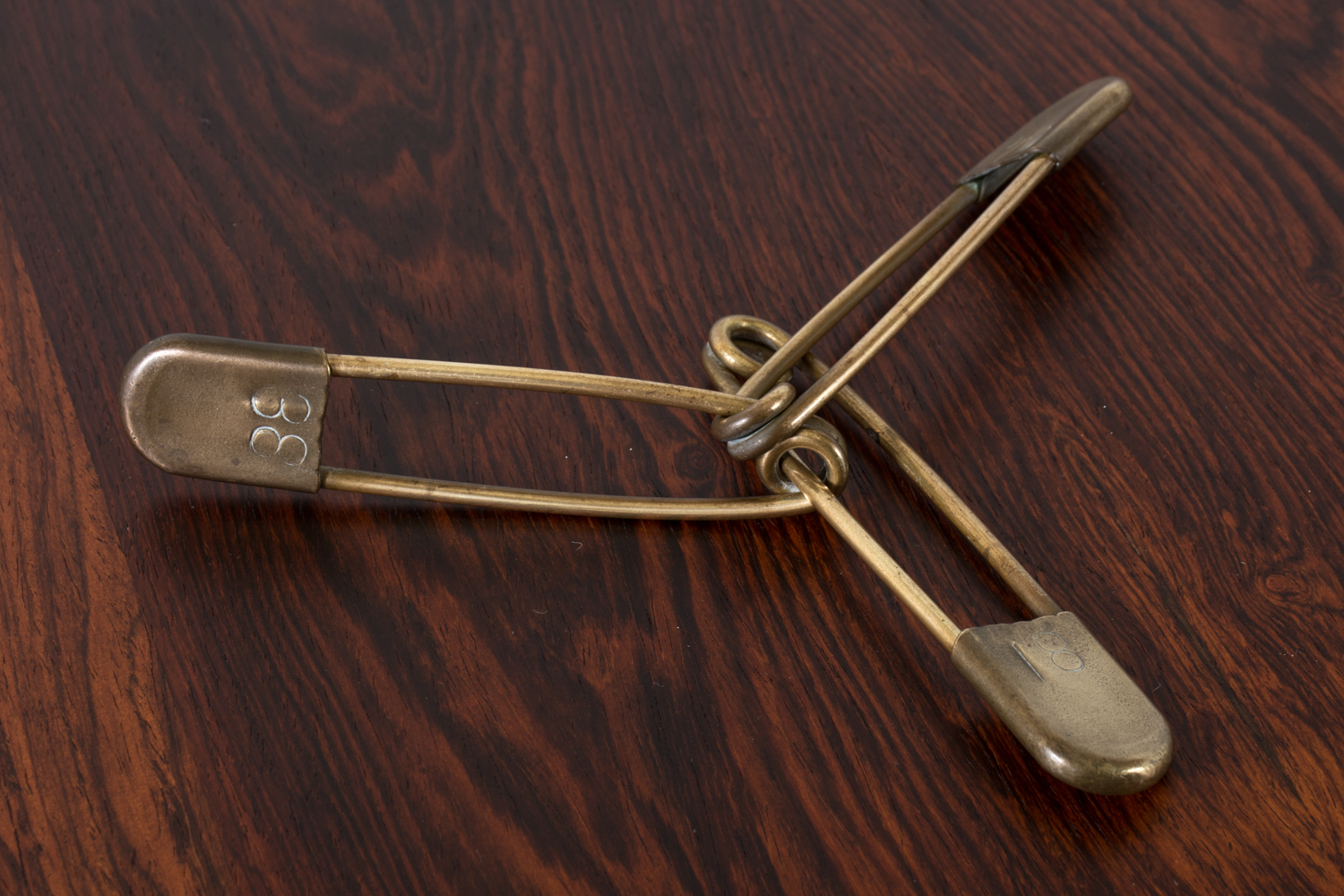Set of Three Large Vintage Brass Safety Pins — Mid-Century Modern ...