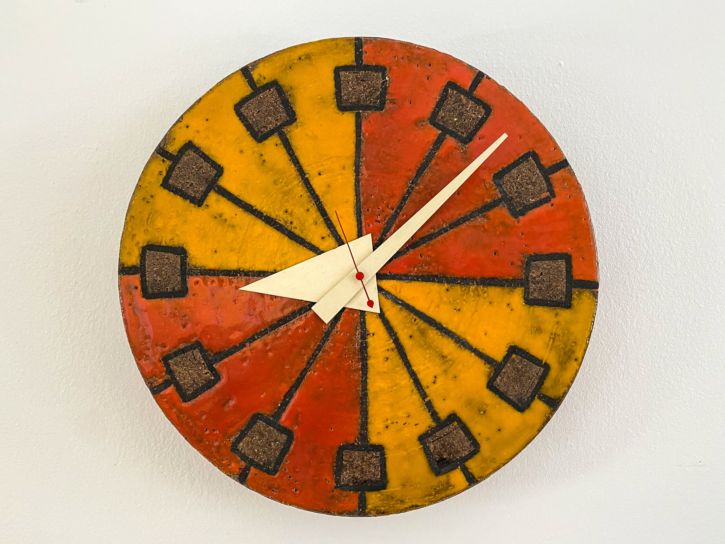 George Nelson &amp; Bitossi Ceramic Clock for Howard Miller &amp; Raymor