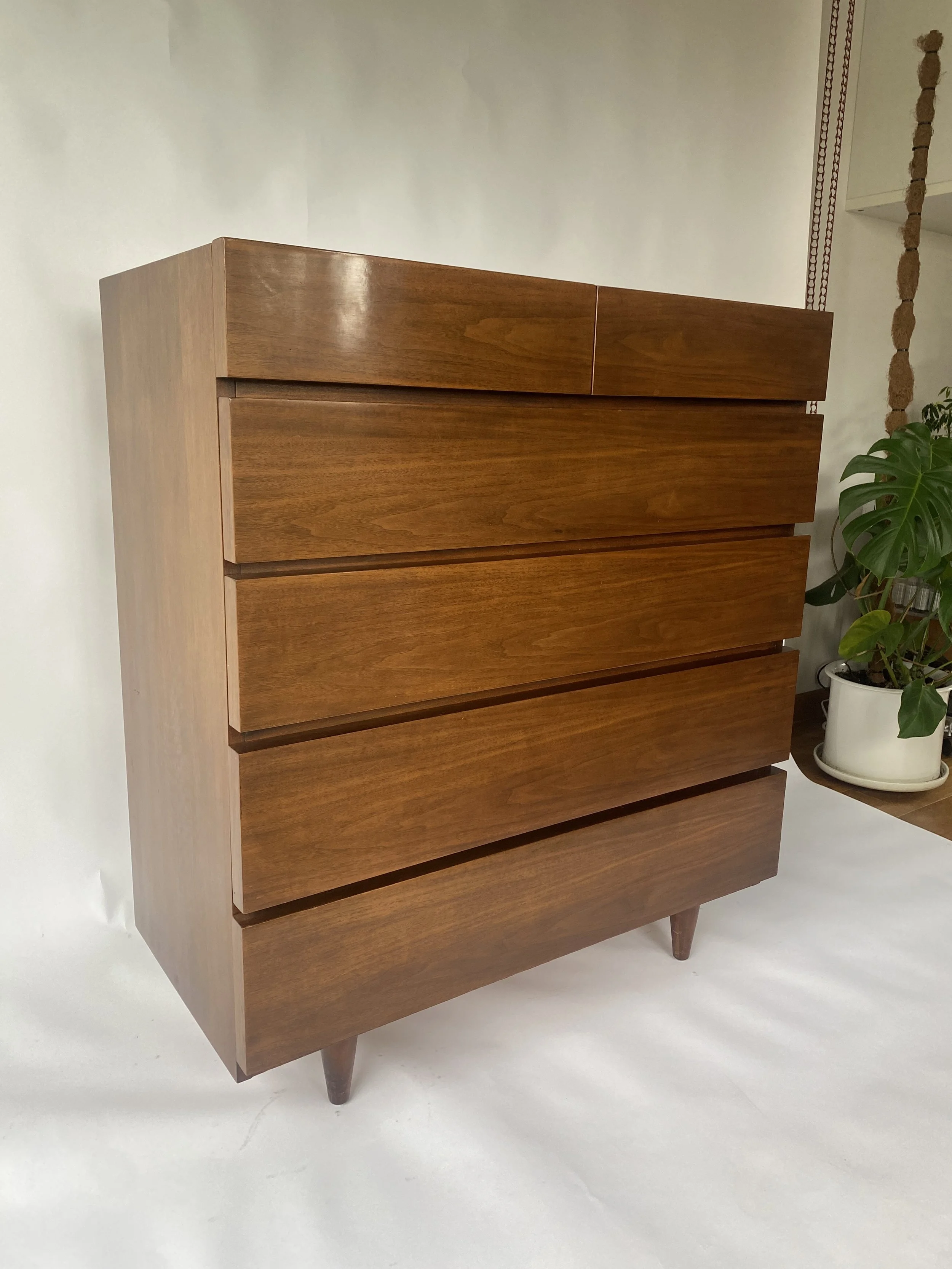 Mid-Century Modern Tall Dresser by American of Martinsville