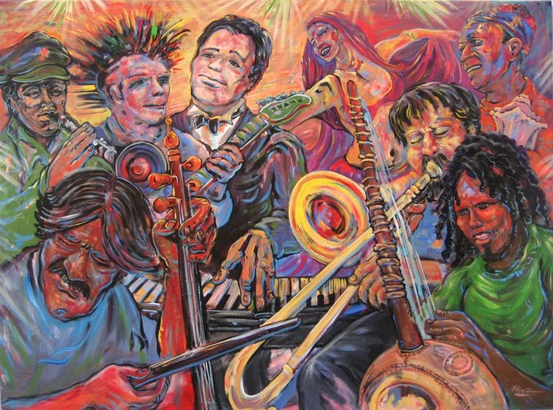 This acrylic painting is available for purchase. Contact PONZ@HardcorePainting.com