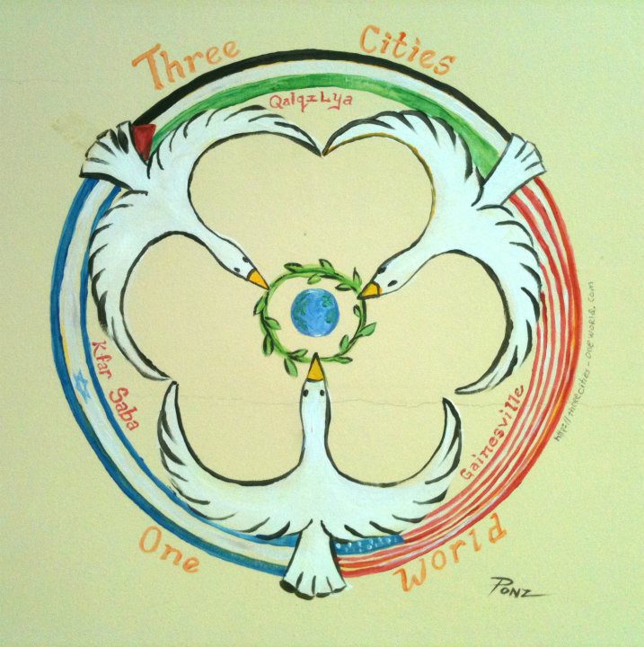 Mural I left in Qalqilya's Women's Center