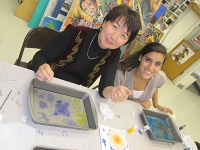 Ebru Painting with Nuri from Kyrgyzstan!