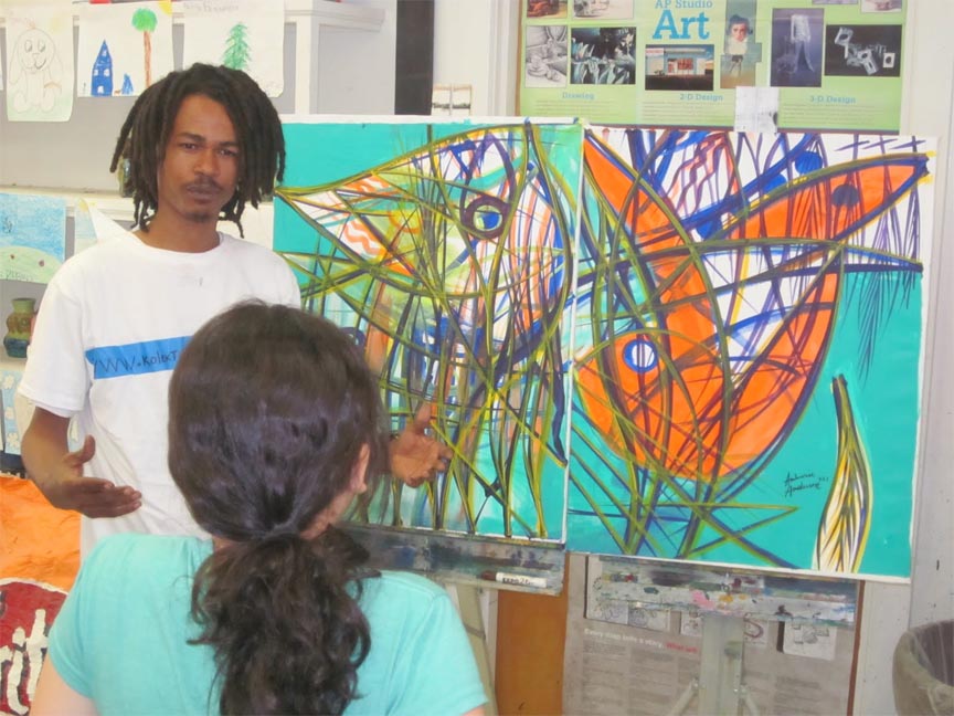 Artists from Jacmel, Haiti visit OHS