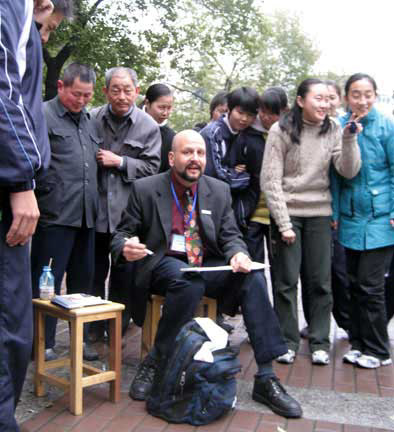 Painting at our Sister School in Changzhou!