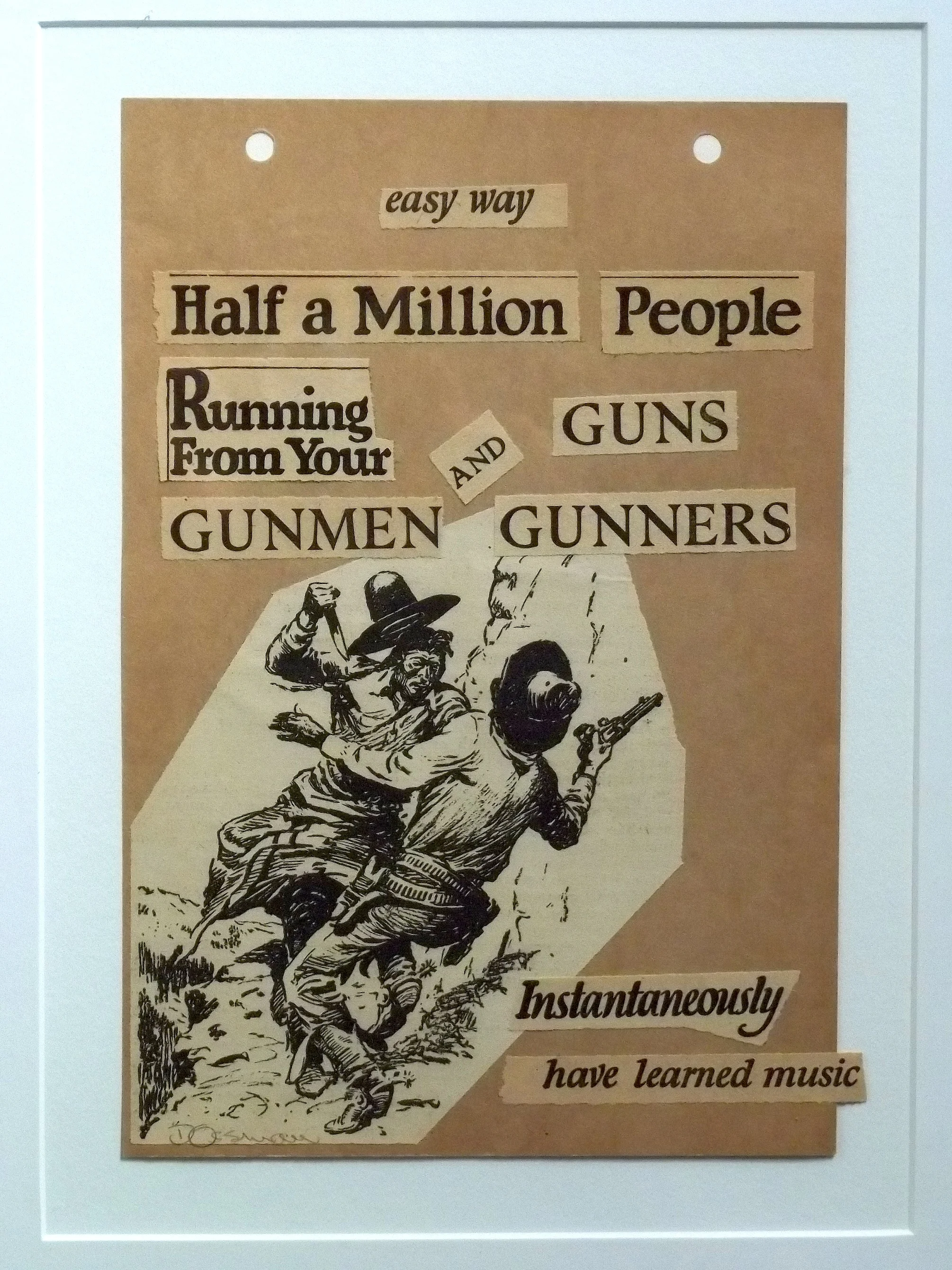 Guns & Gunners collage 10 x 8" framed $300