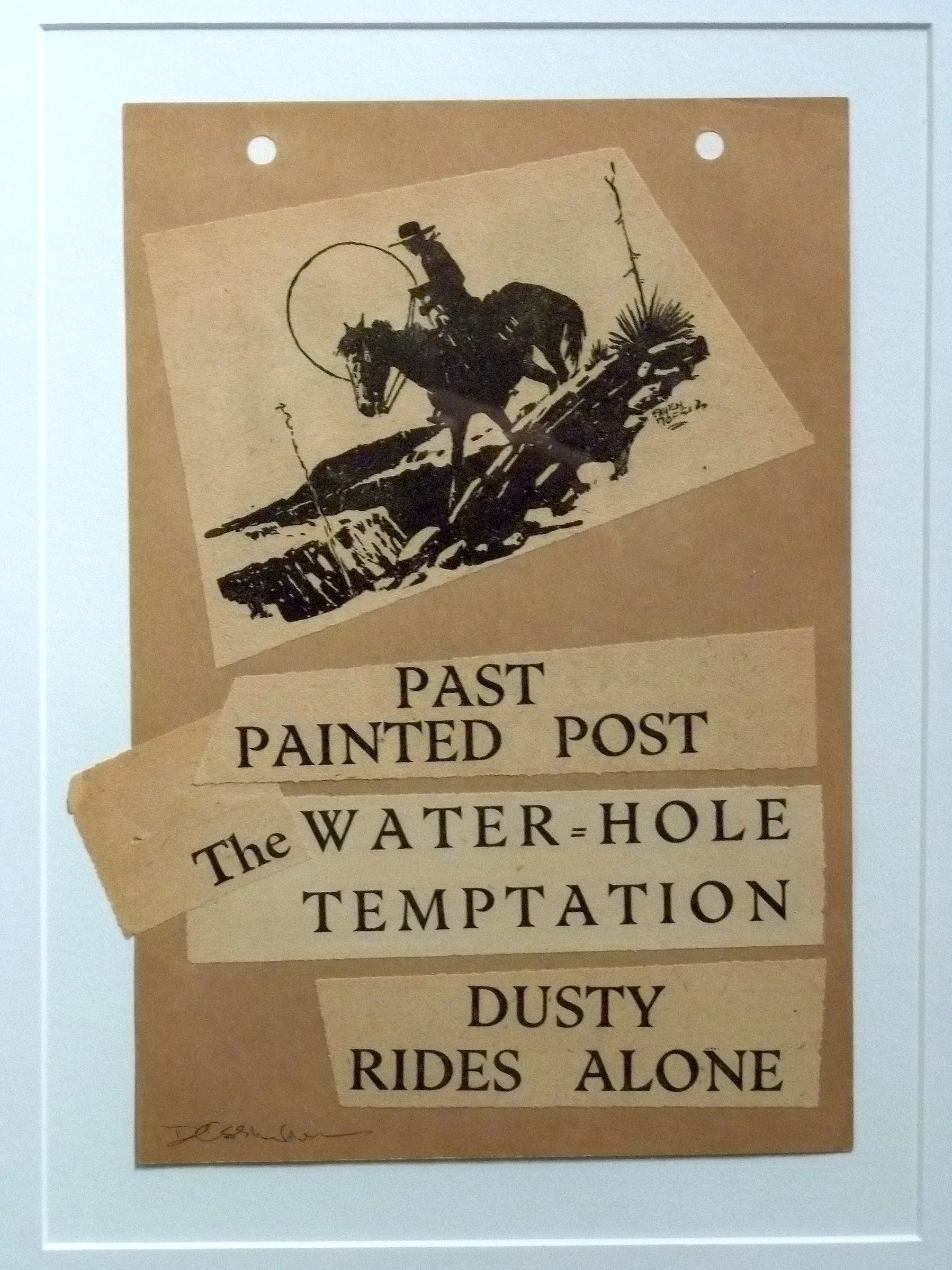 Past Painted Post collage 10 x 8" framed $300