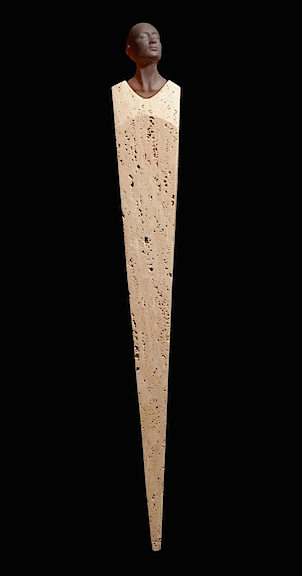 Silent Moment travertine, glass size $