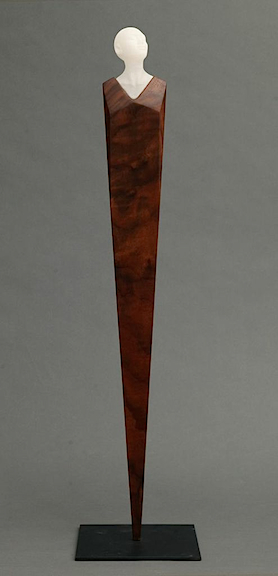 Silent Moment mahogany, glass, steel size $