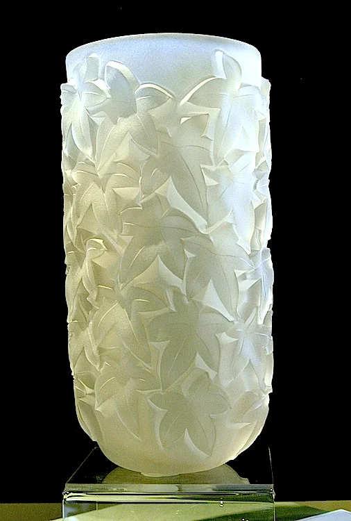 Maple Vase - carved glass