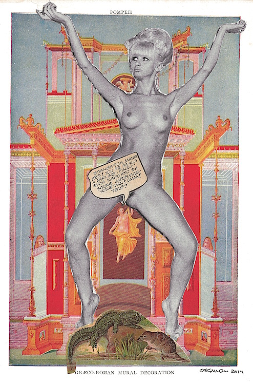 You're Really a Darling (Envy) collage 6.75 x 10" 