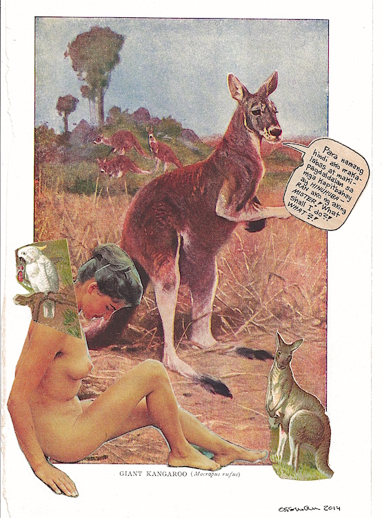 Mister! What shall I do? (Anger) collage 6.75 x 10"