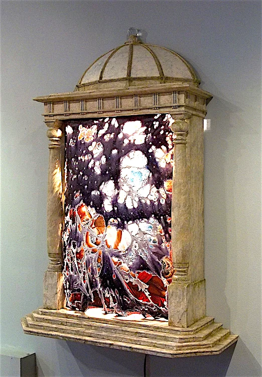 Return to the House of Becoming mixed media 48 x 36 x 13" deep