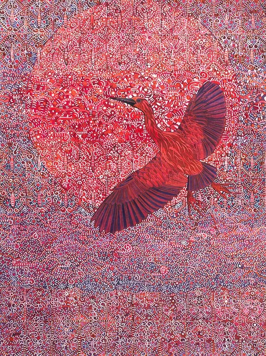 Phoenix - oil on canvas by Alfredo Arreguín  1982