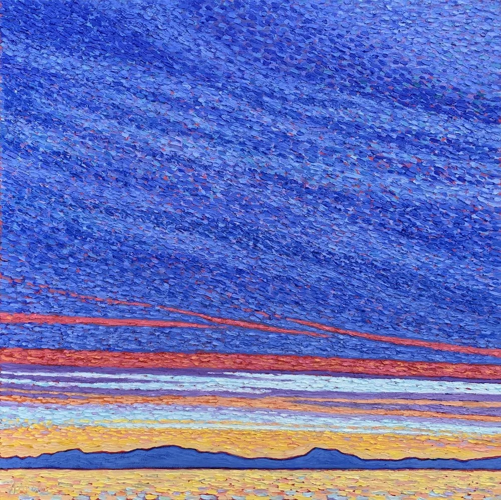Patch of Blue - oil on canvas by Angèle Woolery