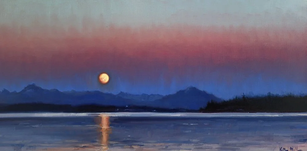 My Sister's Moon - oil on canvas by Kathrine Leigh Holley