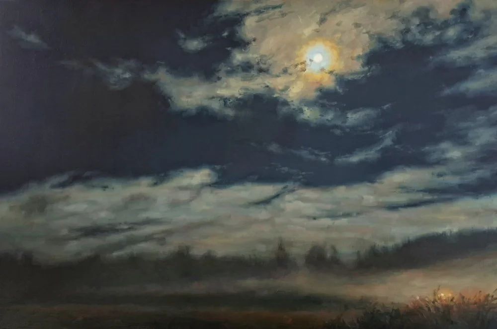 Lunar Halo - oil on canvas by Kathrine Leigh Holley
