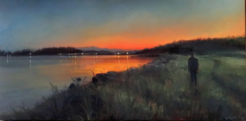 Dusk Walk - oil on canvas by Kathrine Leigh Holley