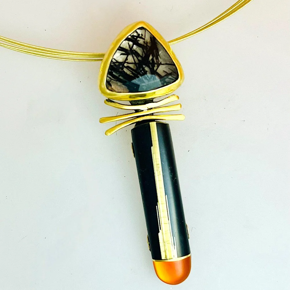 Pendant with Steve Walters stone by Gayle Minjarez