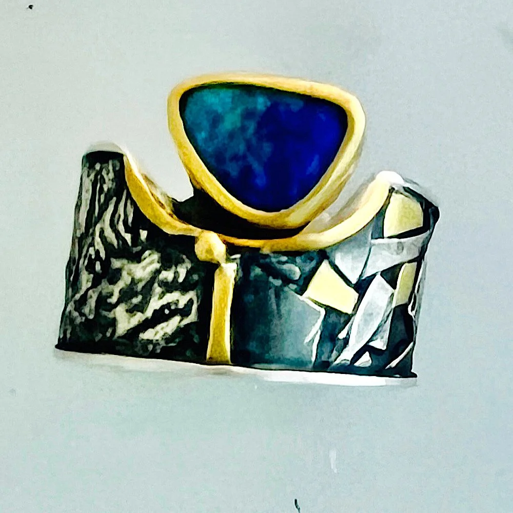 Boulder Opal Ring by Gayle Minjarez