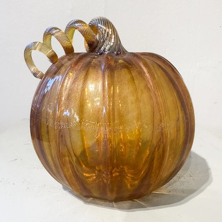 Large Pumpkin - handblown glass by Robert Adamson