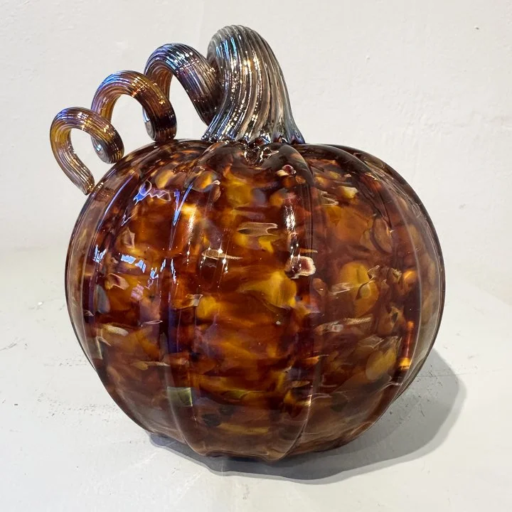 Medium Pumpkin - handblown glass by Robert Adamson