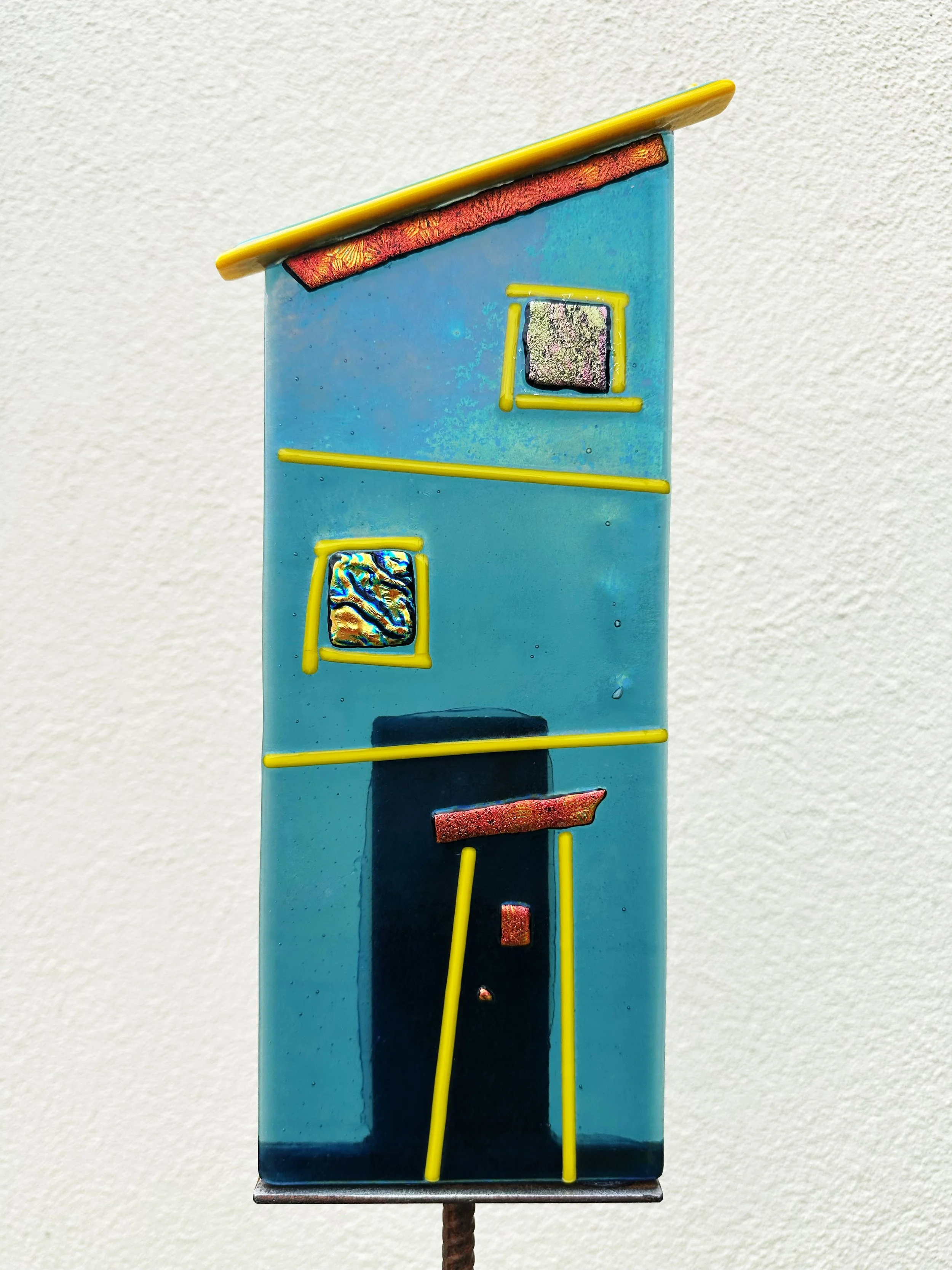 Garden House Small - kiln formed cast glass by Dale Reiger