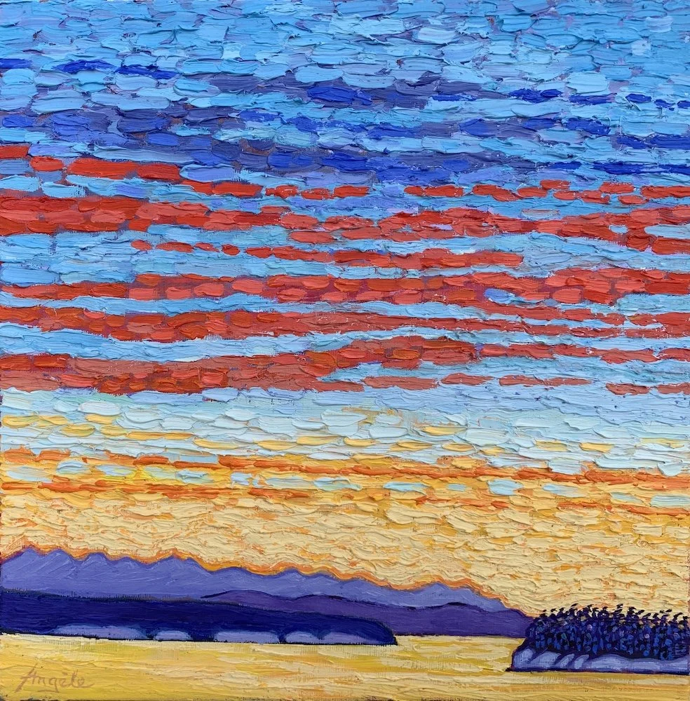 Fleeting Moments - oil on canvas by Angèle Woolery