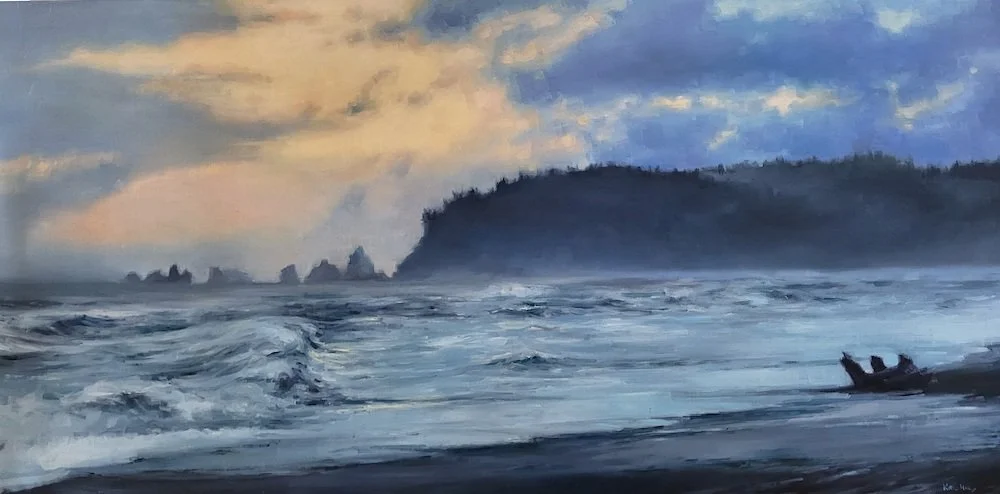 Rialto Waves - oil on canvas by Kathrine Leigh Holley