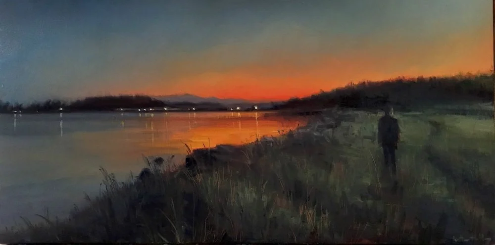 Dusk Walk - oil on canvas by Kathrine Leigh Holley
