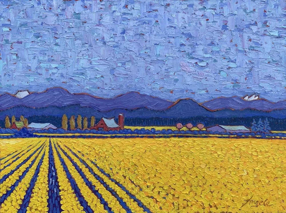 Spring Has Sprung - oil on canvas by Angèle Woolery