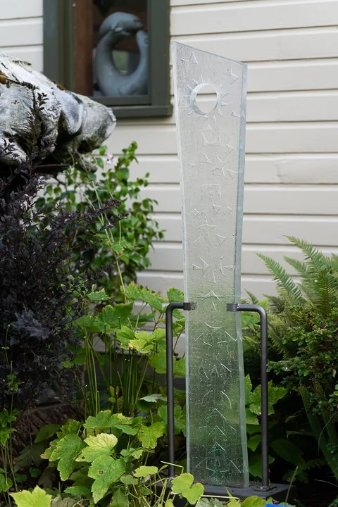 Clear Rune - cast glass by Dale Reiger