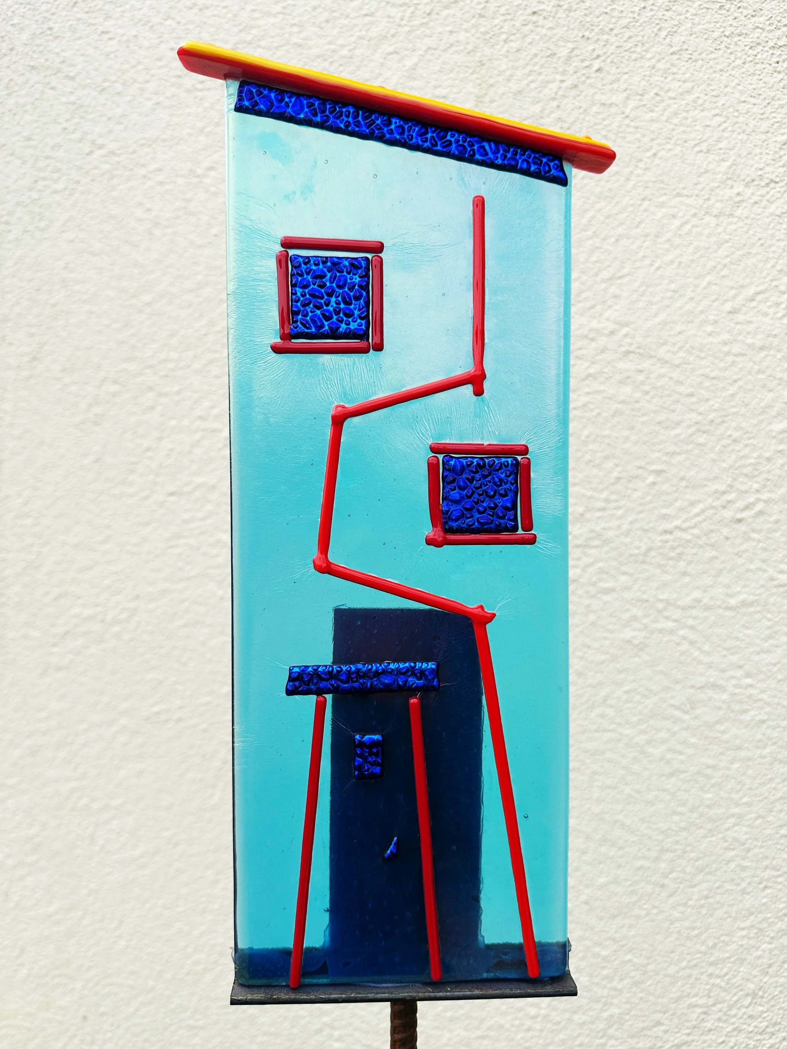 Garden House Small - kiln formed cast glass by Dale Reiger