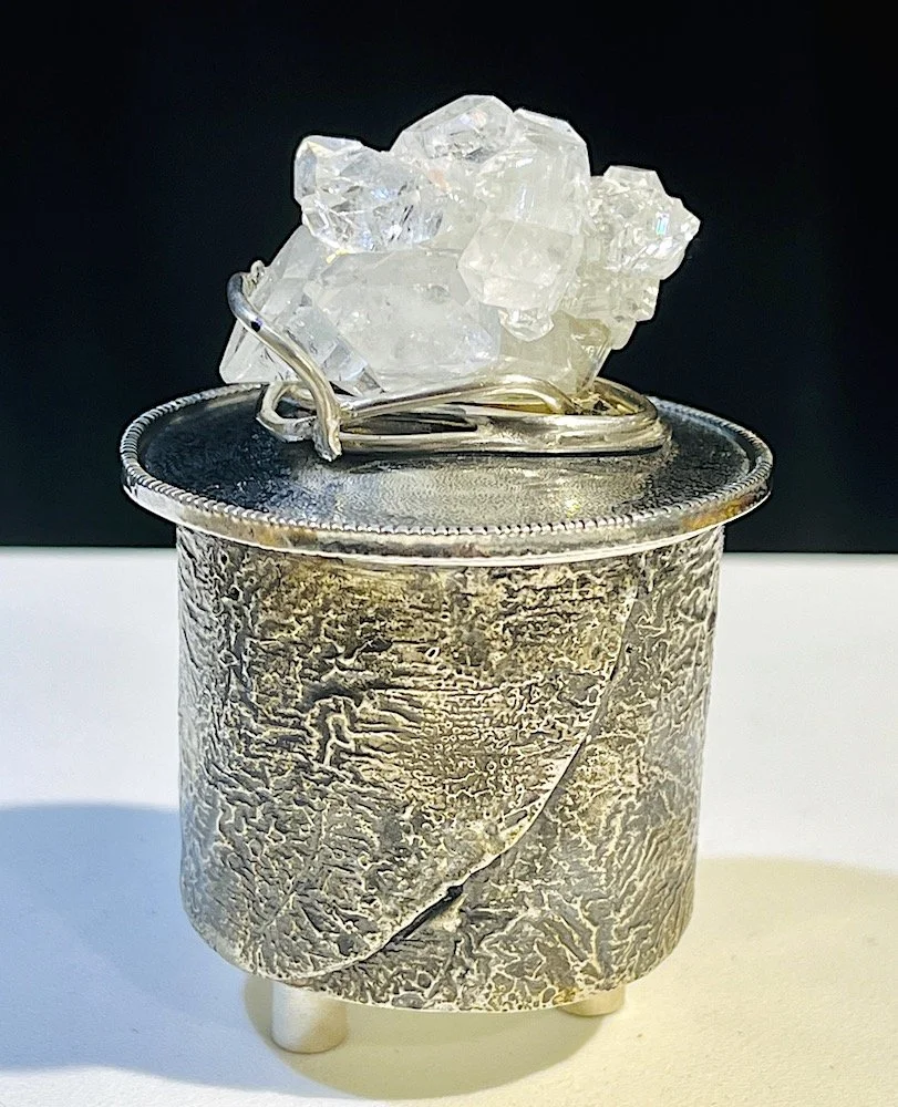 Sterling Ring Box  with Quartz by Gayle Minjarez