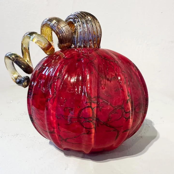 Small Pumpkin - handblown glass by Robert Adamson