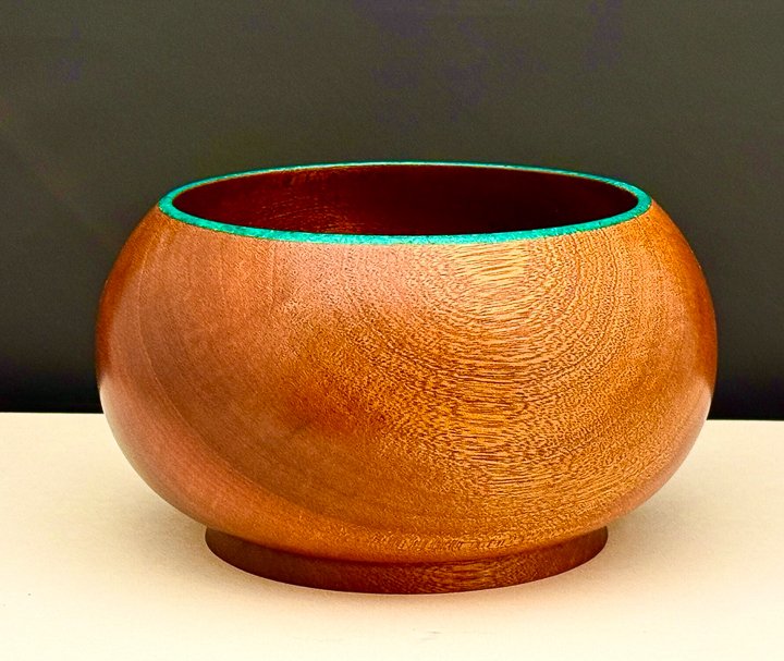 Sepele Bowl with Malachite Rim by Don Wodjenski