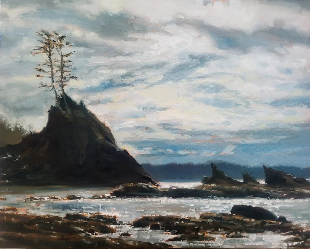 Shi Shi Shore - oil on canvas by Kathrine Leigh Holley
