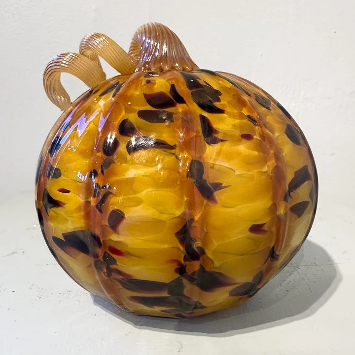 Medium Pumpkin - handblown glass by Robert Adamson