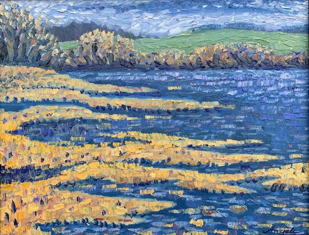 Crockett Lake - oil on canvas by Angèle Woolery