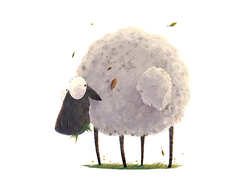 Digial Illustration for thesis project Shaggy Dog & Woolly Wolf