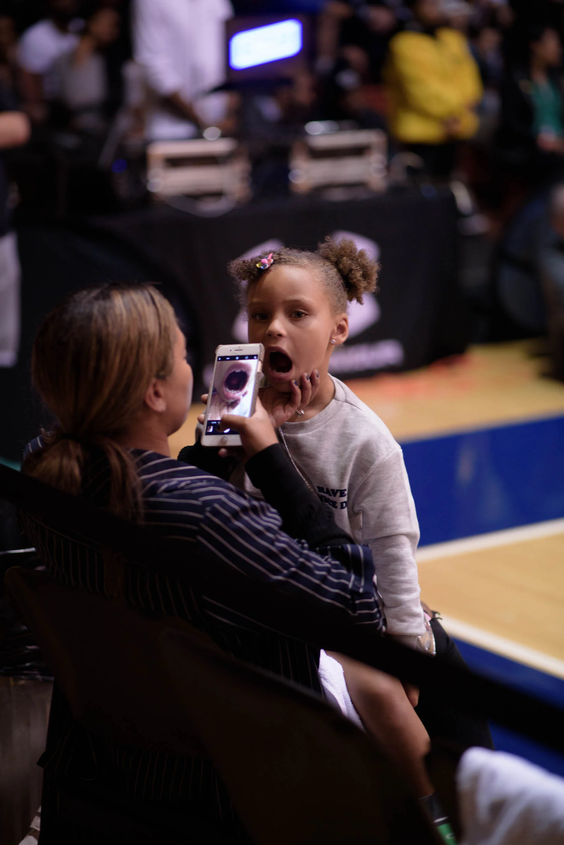 Ayesha and Riley Curry