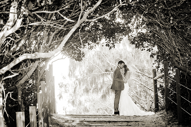 A totally fun couple! A slightly posed shot, ie... 'just go and stand over there' style... it was amazing it get an intimate moment from such a distance, especially considering for most of the shoot they were mucking around and laughing! At Twin Waters Resort, near Noosa.