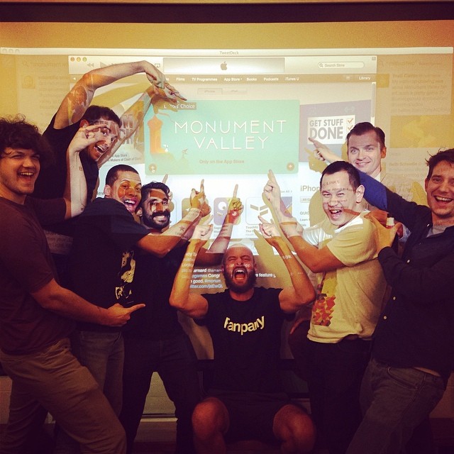Featured on the App Store! Missing is Van Le, our the elusive third programmer.