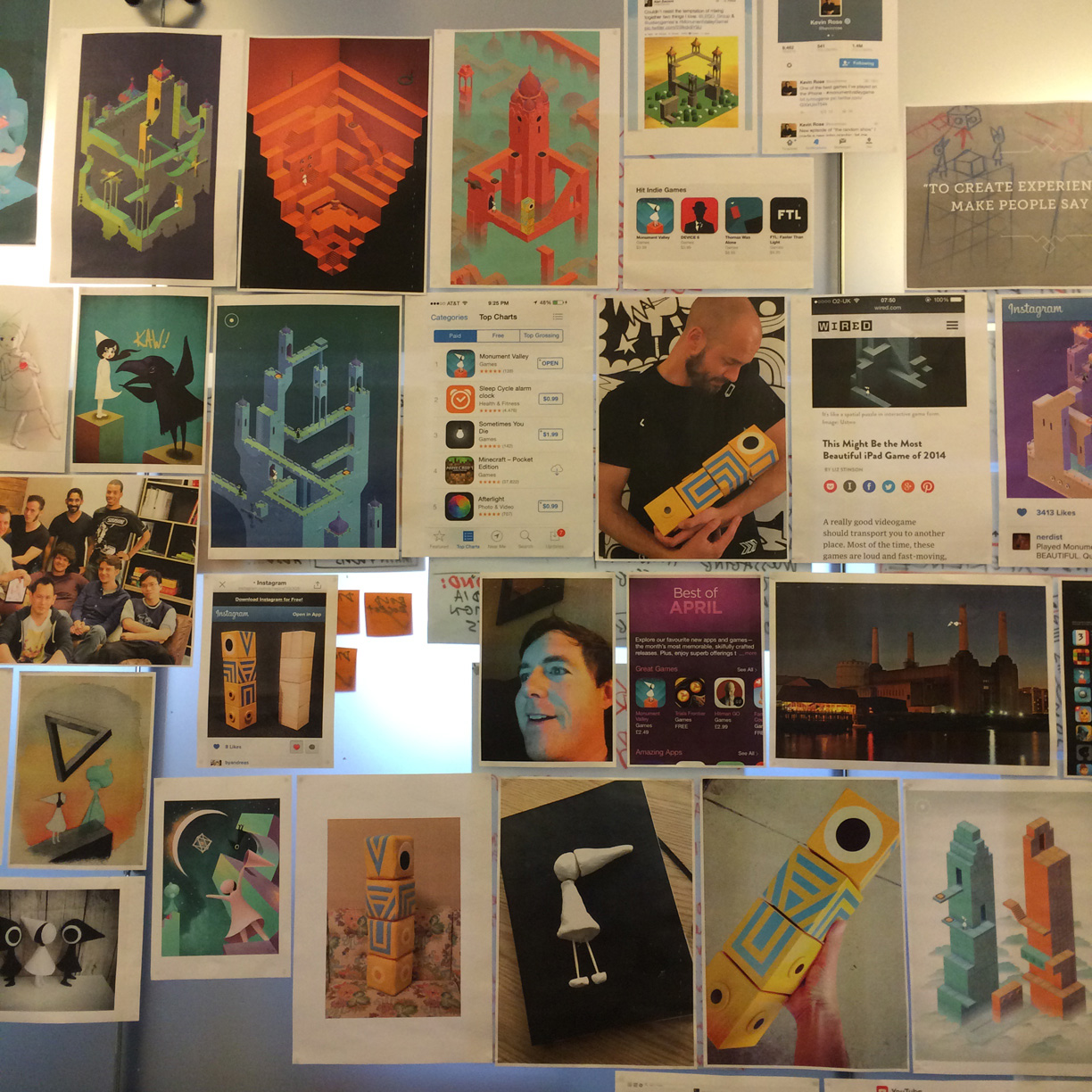  Our wall of hype / fanart / Adam Saltsman 
