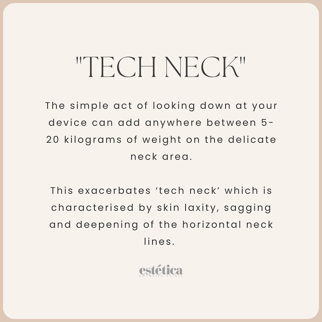 When using your phone or tablet try positioning your device in front of your face and looking straight forward. 
Also, don&rsquo;t forget your neck cream!!