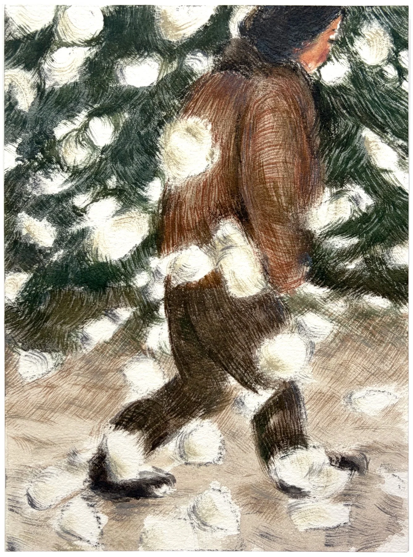 Walking on my Own Familiar Self (January Snow) 2025