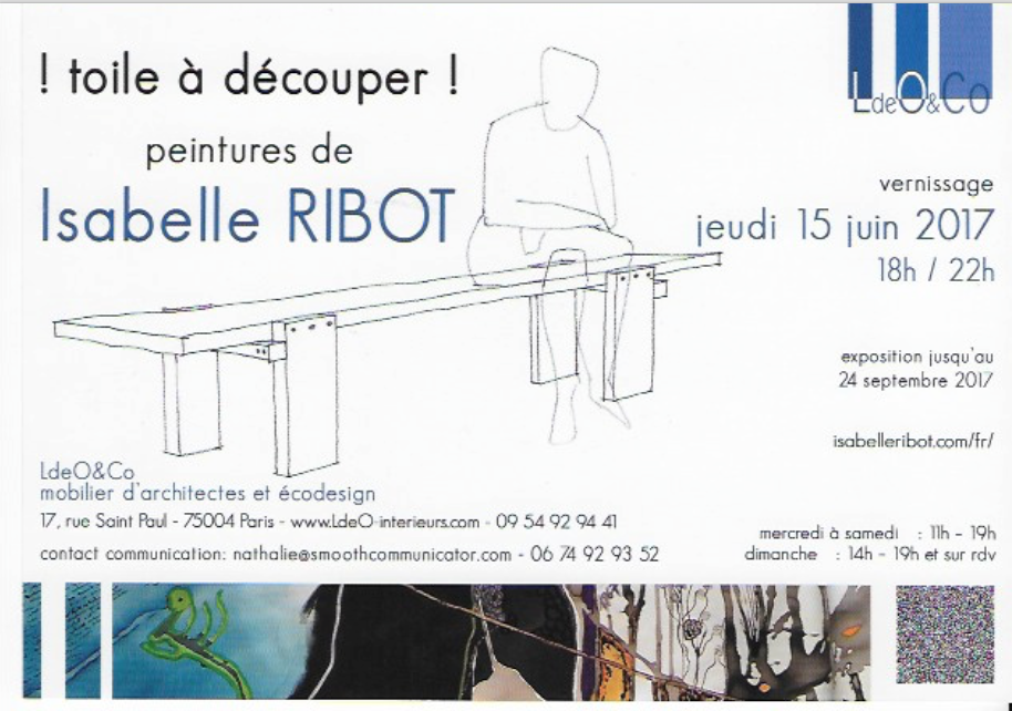 Organisation de l’exposition d’une artiste française basée au Brésil dans une galerie au village Saint-Paul (Marais) Paris.